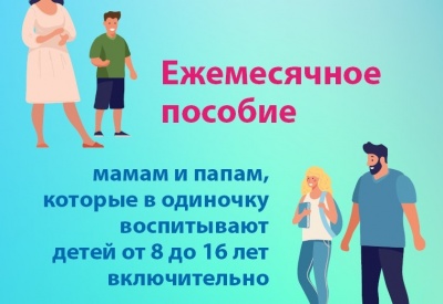 Ежемесечное пособие мамам и папам, которые в одиночку воспитывают детей