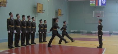 Юнармейцы  МБОУ СОШ №105 заняли первое место в конкурсе по строевой подготовке