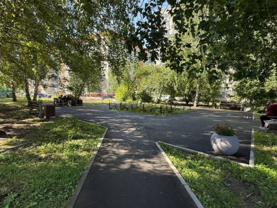 В Калининском районе завершается благоустройство новой зелёной зоны